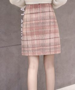 ミニスカート | スカート 台形 レディース スカート ハイウエスト 秋冬 チェック