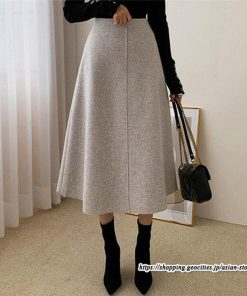 スカート | ウールAライン秋冬 レディース 厚手 ボトムス 冬服 秋冬スカート ミモレ丈ラシャ秋冬秋物
