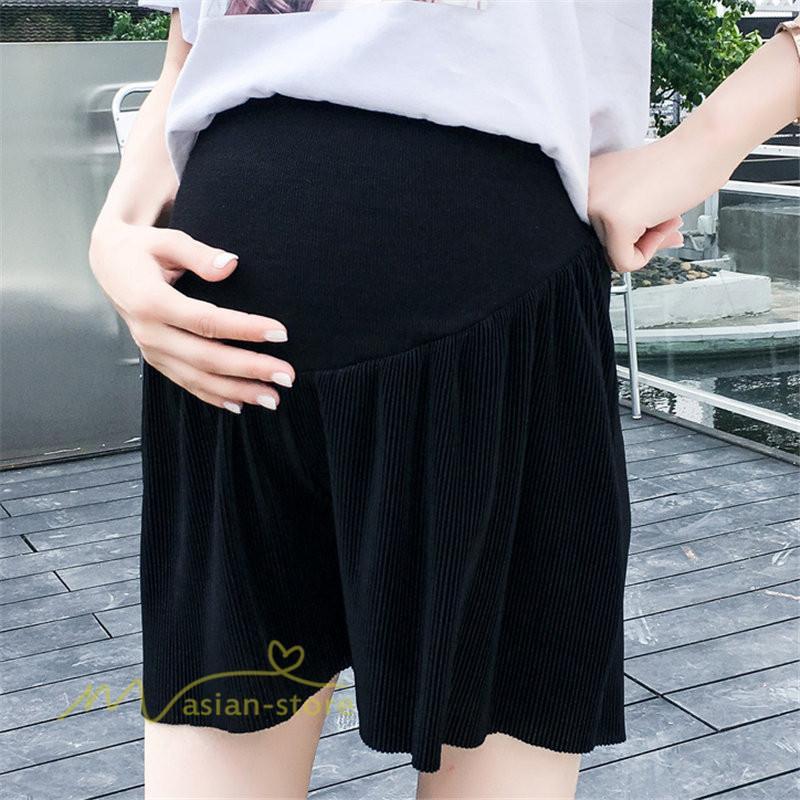 ショートパンツ | マタニティパンツ 妊婦 産前 レディース 着痩せ パンツ ショート丈 無地 夏 新作 サマー おしゃれ サマーパンツ 上品 ゆったり きれいめ ウエスト調整 日常感