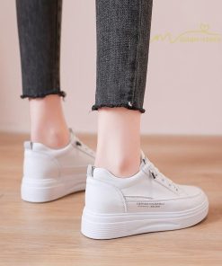 スニーカー | 白厚底レディース 運動靴 ローカットウォーキングシューズ 可愛い 軽量 白シューズ 靴 疲れない 美脚 防滑