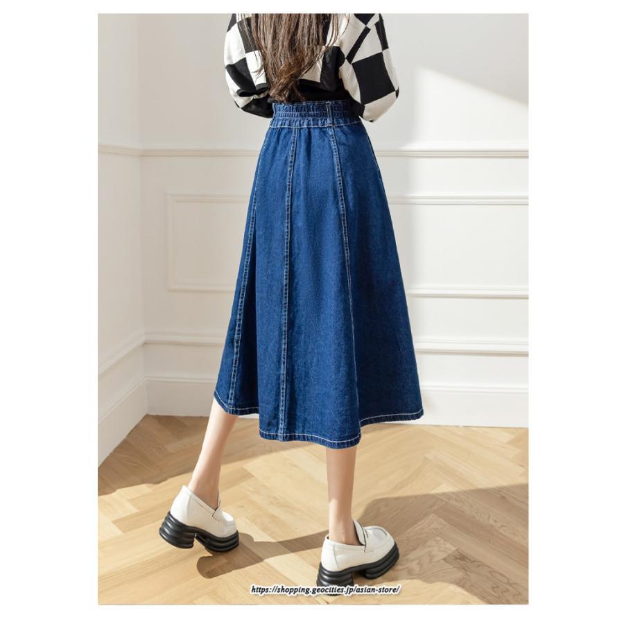 スカート | 送料無料 デニムロング丈 マキシ Aライン ロングゆったり 冬 レディース マキシ おしゃれ 大きいサイズ 着痩せ 激安 可愛い