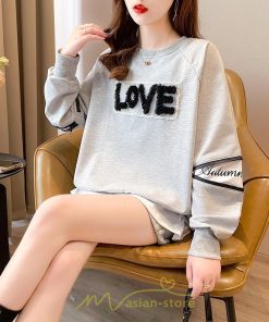 パーカー | トレーナー Tシャツ ロングT 切り替え スウェット トップス レディース 秋 冬 春 コーデ カジュアル お出かけ 丸ネック 可愛い ゆる 体型カバー