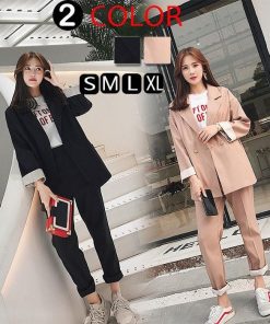 パンツスーツ | レディース 秋 春 テーラードジャケット カジュアルスーツ 30代40代 ゆったり 制服 OL フォーマル 事務服 オフィス