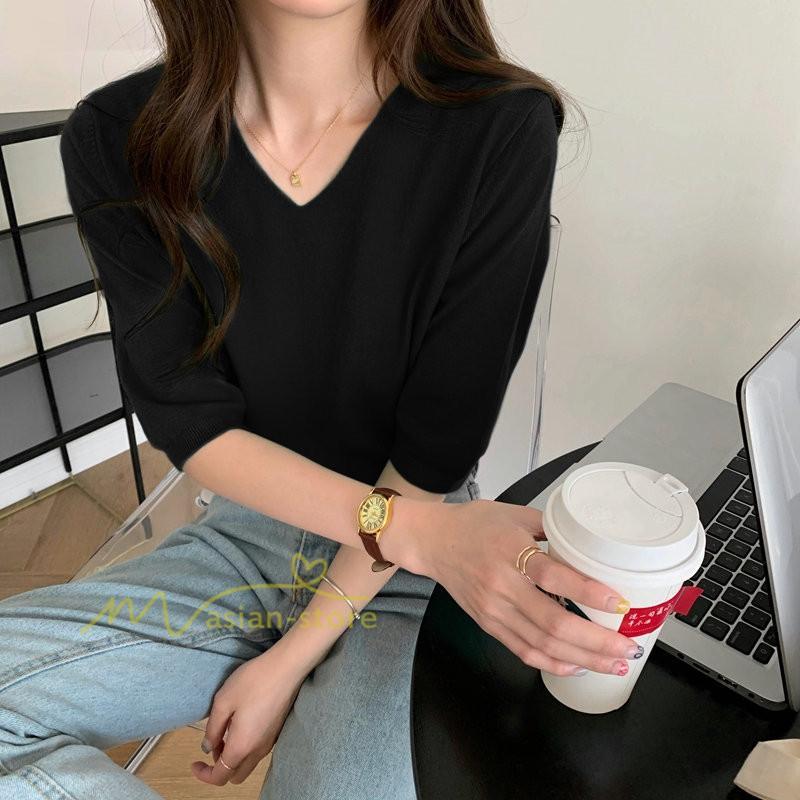 tシャツ・カットソー | Tシャツ レディース 半袖 トップス カジュアル Tシャツ 大きい ゆるTシャツ ゆるカットソー Vネック 20代30代40代50代 上品 上品 お出かけ 通勤通学 着回し