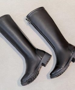 ニーハイブーツ | 裏起毛 ジョッキーブーツ レディース 冬