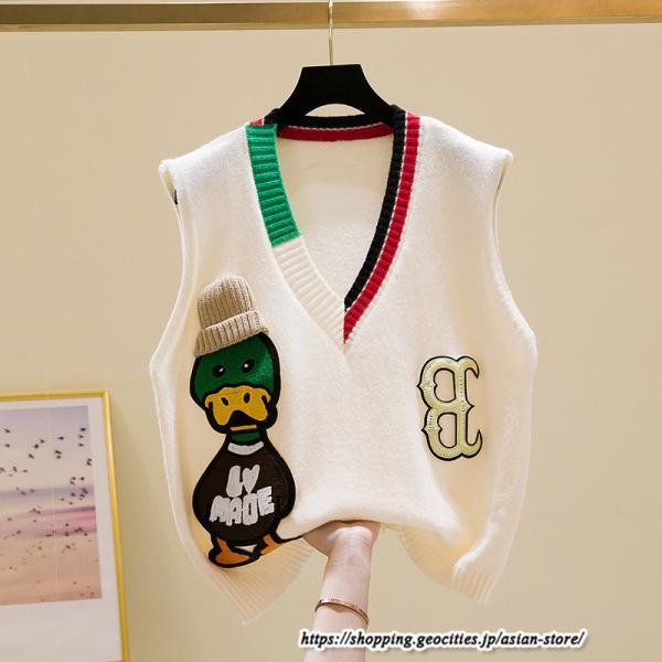ベスト | ニットレディース トップス Vネック タンクトップ ノースリーブ 袖なし インナー ニット レイヤード風 20代30代 重ね着風 女ニット セーター