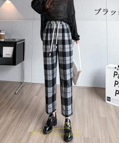 チノ・テーパード・ジョガー・スキニーパン | テーパードパンツ パンツ レディース ボトムス 美脚 楽ちん 体型カバー チェック柄 ハイウエスト お出掛け 20代 着痩せ 10代 30代 2022年新作 40代