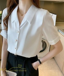 シャツ・ブラウス | シャツ Tシャツ ブラウス レディース 無地 半袖 春 夏 トップス 秋 Vネック フォーマル オフィス 可愛い おしゃれ カジュアル サマー トップス 秋 半袖シャツ