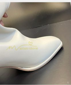 ロングブーツ | レディース ブーツ 秋冬 シューズ 靴 太ヒール チャンキーヒール 合皮ブーツ PUブーツ ロング靴 後ろファスナー COS くつ 大人 コスプレ