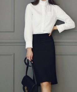 在庫ある | タイトスカート セクシースカート ビジネスオフィススカート フォーマル 膝丈スカート ハイウエスト スリット フェミニン 無地 レディース 通学通勤 OL