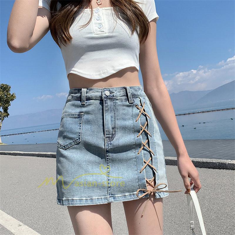 ショートパンツ | スカート風レディースデニムショーパン ハイウエスト 短パン 20代30代40代 カジュアル 通勤通学