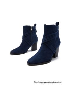 ショートブーツ | 大きいサイズ26.5cm レディース 上品 ブーツ 秋冬 春 チャンキーヒール 太ヒール ハイヒール サイドファスナー 大人 黒ブーツ ポインテッドトゥ