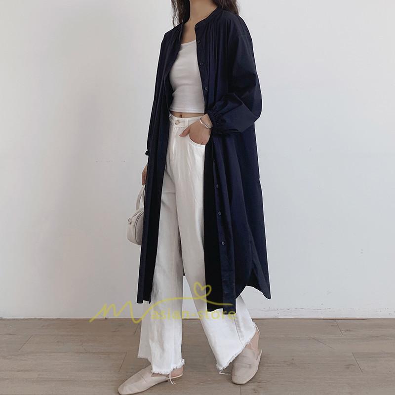 マキシ | 新作 シャツ シャツワンピ アウター 羽織り 長袖 ロングシャツ ロング ワンピース 無地 レディース ファッション 40代 30代 カジュアル 20代 通勤 きれいめ