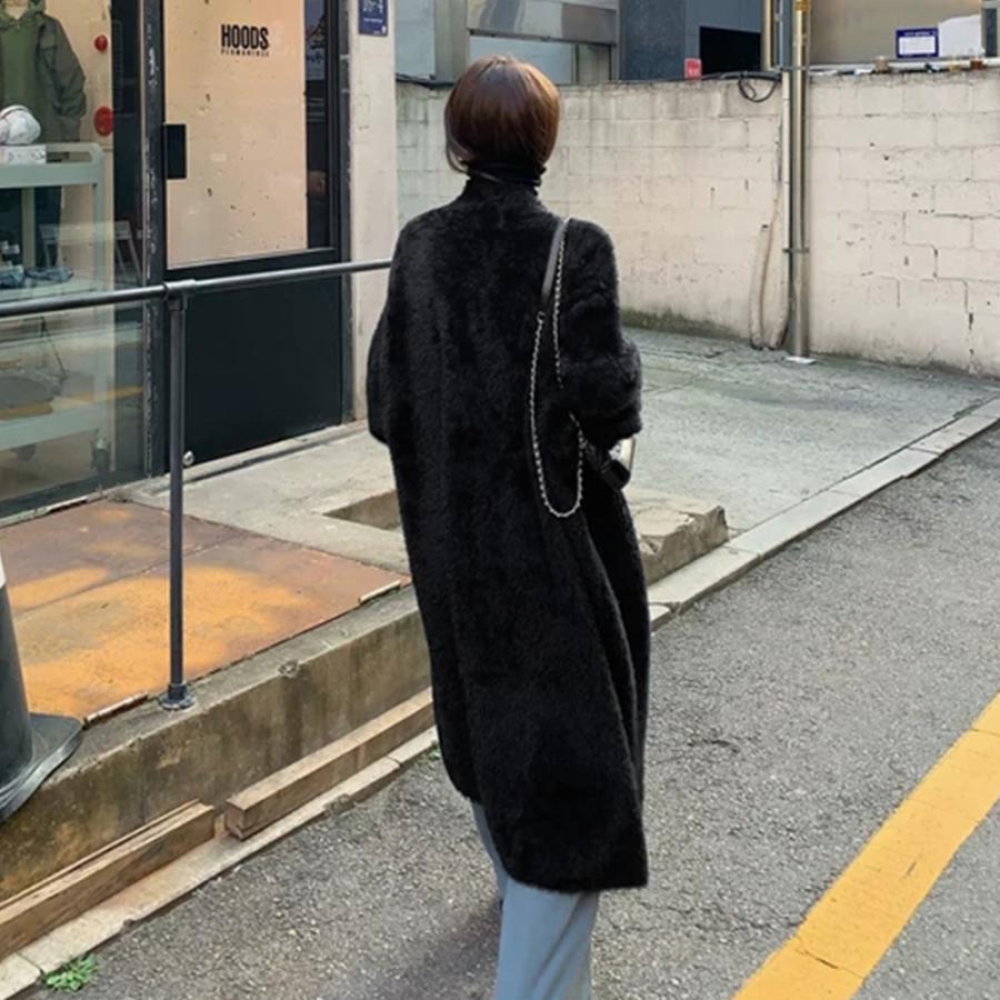 カーディガン | シャギーロングニット韓国風