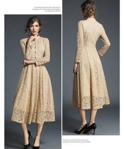 レースワンピース | パーティードレス ミモレワンピ ドレス ロング丈 結婚式 二次会 発表会 フォーマル 上品 お呼ばれ ダンス舞台 総レース 花嫁 きれいめ