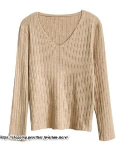 ニット・セーター | カットソー ニット レディース リブニット 長袖 秋冬 春 トップス スリム ストレッチ インナー 無地 着痩せ プルオーバー 長袖カットソー 長袖ニット 通学通勤