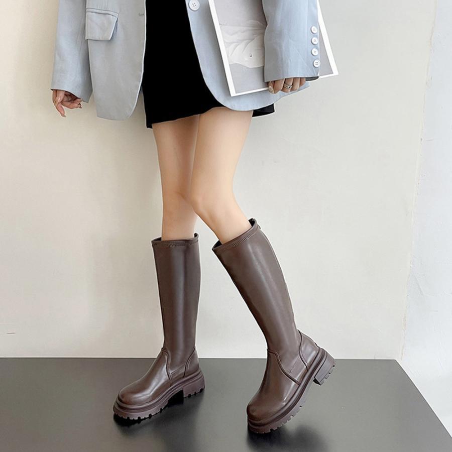 ニーハイブーツ | ロングブーツ 厚底ブーツ レディース韓国