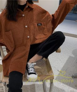 在庫ある | シャツ レディース ロングシャツ 秋服 長袖 トップス コーデュロ イシャツ 羽織り カーディガン 2 Way 20代30代40代 ゆったり 大きめ 通学通勤 体型カバー