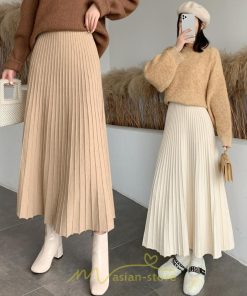 スカート | ロングレディース ニット ハイウエスト Aライン 着痩せ 秋冬新作 あったか 部屋着 おしゃれ ニット 外出 韓国ファッション 可愛い おうち時間