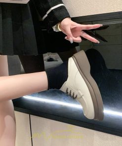 ローファー | レディース 厚底シューズ  JK パンプス 太めヒール 靴ひも 黒 女子靴 オシャレ 通学 コンフォート 通勤 10代20代30代40代 送料無料