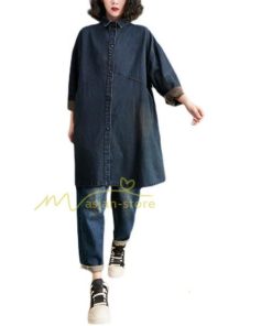 デニムコート | デニムジャケット デニムシャツ レディース ロング丈コート ゆったり ジージャン アウター カジュアル お出かけ 春秋物 ワンピース 着痩せ 20代30代40代50代