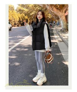 ベスト | ダウンダウン レディース ノースリーブ 秋冬 コーデ 着回し 暖かい スタンドネック 着痩せ 20代 30代 大きいサイズ 黒 韓国風 40代 防寒 白 50代