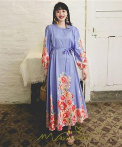 マキシ | ワンピース 長袖 夏 秋 レディース シフォン きれいめ ロング リゾート 体型カバー イベント デート 女子会 エスニック風 旅行 楽ちん 外出 ジャーニー