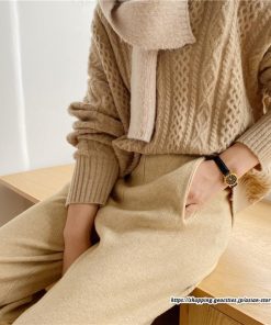 チノ・テーパード・ジョガー・スキニーパン | リブパンツ パンツ レディース ボトムス リブニット ニットパンツ ジョガーパンツ テーパードパンツ 長ズボン ウエストゴム 無地 ポケット 3色 秋冬 楽チン