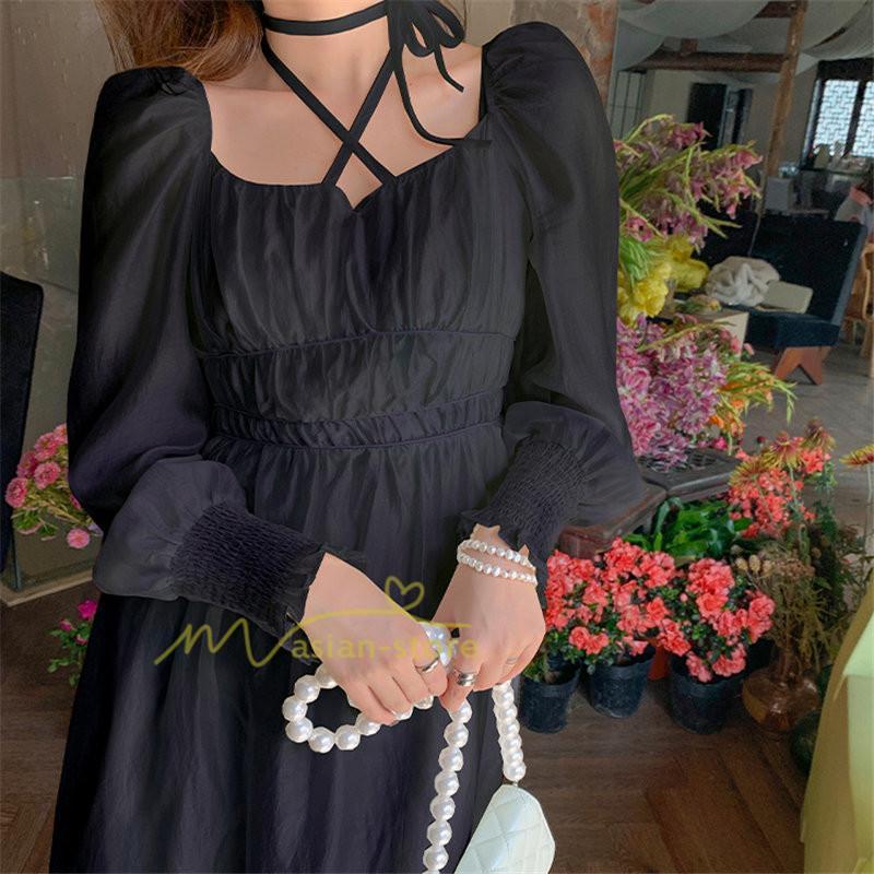 マキシ | ワンピース レディース 夏 40代 きれいめ 膝丈ワンピース 長袖 ワンピ フリル ロング丈ワンピ オシャレ 着痩せ 新作 カジュアル 上品 エレガント お出かけ