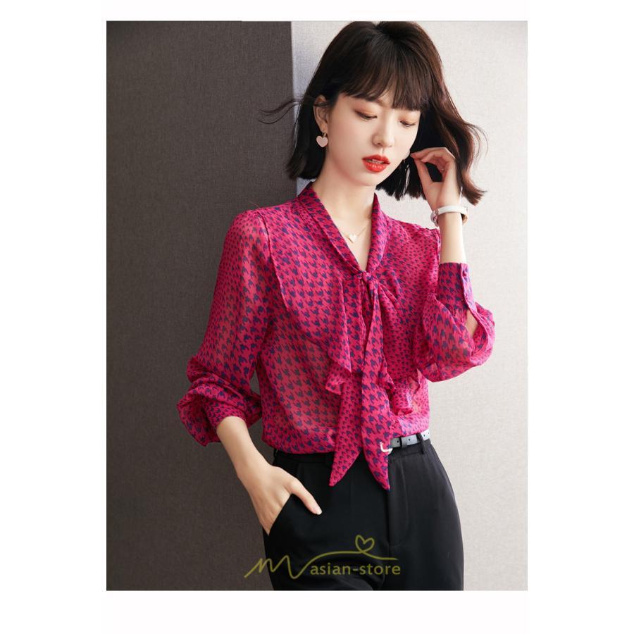 シャツ・ブラウス | シャツ ブラウス 春 秋 シフォン レディース 長袖 フォーマル トップス 50代 40代 30代 20代 おしゃれ キレイめ 着痩せ 可愛い お出かけ 上品 オシャレ