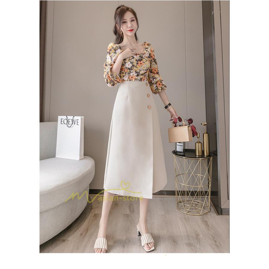 スカート | ボトムス ロング ロングフロントスリット 春 夏 秋 冬 体系カバー Aライン 20代30代40代 通勤通学 カジュアル 無地人気 着痩せ レトロ風 2022