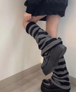 その他小物 | ボーダー柄 ニットレッグウォーマー 美脚
