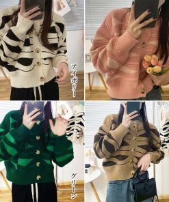 ニット・セーター | ニットカーディガン 秋冬レディース 配色