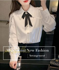 シャツ・ブラウス | スカーフタイシャツ トップス シャツ シャツ ブラウス レディース カジュアル フェミニン 春 秋 冬 きれいめ 着痩せ 韓国ファッション 20代30代40代 夏物 上品