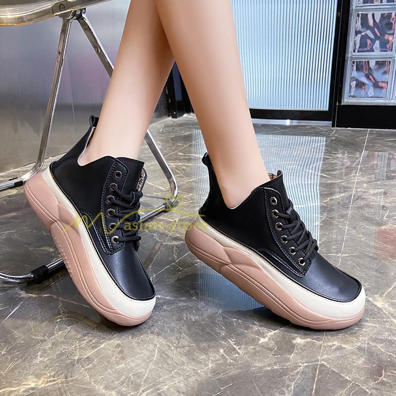 スニーカー | スニーカー レディース レディースシューズ ローカット 靴 厚底 ダッドウォーキングシューズ Pu革 厚底靴 美脚 厚底スニーカー 歩きやすい