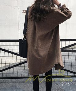 在庫ある | 短納期ロングシャツ アウター コーデュロイレディースブラウス カーディガン ゆったりシャツトップス オフィスブラウス 春秋着こなし インナーシャツ 通学通勤