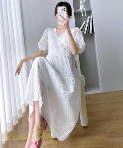 ワンピース | マタニティレディース 着痩せ 韓国風 夏新作 マタニティウェア 上品 カジュアル Vネック 産前産後 上品 サマーワンピース マタニティ ひざ下丈