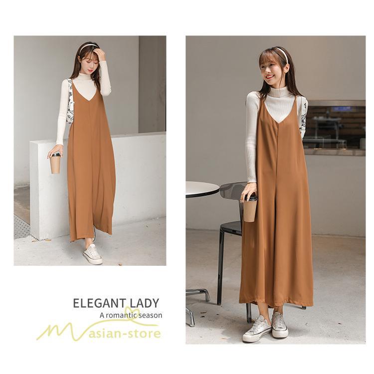 オーバーオール サロペット | サロペット レディース スカーチョ ワイドパンツ 無地 キャミ ガチョウパンツ 繋ぎ オールインワン 秋物 夏服 冬春 可愛い 20代30代40代50代 大人 学生 通学通勤