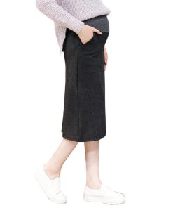 マタニティ | マタニティスカート 調整可 産前産後 妊婦妊娠 ミモレ丈スカート ママスカート 膝丈 秋服 レディース 秋スカート スカート マタニティウェア 腹包み 秋冬
