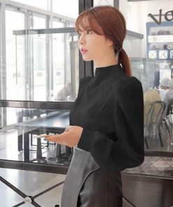 在庫ある | 短納期シフォンブラウスレディース パフスリーブシャツ ビジネスブラウストップス オフィスフォーマルシャツブラウス 薄手 春夏秋衣装 通学通勤 着痩せ 無地 OL