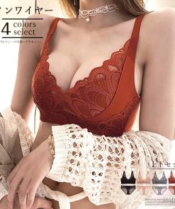 キャミソール | ブラショーツセット ノンワイヤー ブラジャーショーツセット ランジェリーセット バスト盛れるレース 美胸インナー セクシー