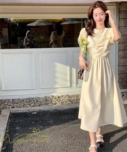 マキシ | ワンピース サマーワンピース Aライン レディース 無地 きれいめ ロングワンピース 通勤 通学 可愛い 気質 20代 30代 40代 Aラインワンピース 夏 韓国風 春