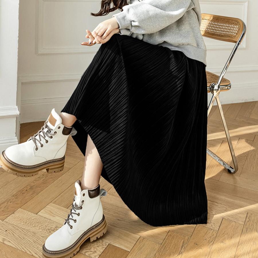 フレアスカート | プリーツスカート ハイウエスト 着やせ