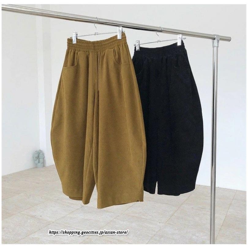 ワイドパンツ | バルーンパンツ コクーンパンツ パンツ ボトムス レディース 夏秋物 ロングパンツ 九分丈 ウエストゴム 通学通勤 20代50代 無地 大人 ボールパンツ