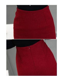 在庫ある | 短納期ロングタイトスカート ハイウエスト ロングスカート ビジネススカート ラシャスカート スリットセクシースカート エレガント フェミニン 後ろファスナー