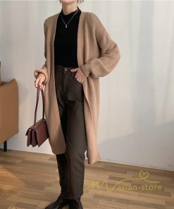 カーディガン | ロングニット2022秋冬 レディース アウター パフスリーブ 羽織り 長袖 ニット 20代40代 ニットカーデ 通学通勤 大人 セーター