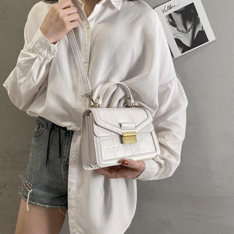 ショルダーバッグ | クロコ型押し 韓国風