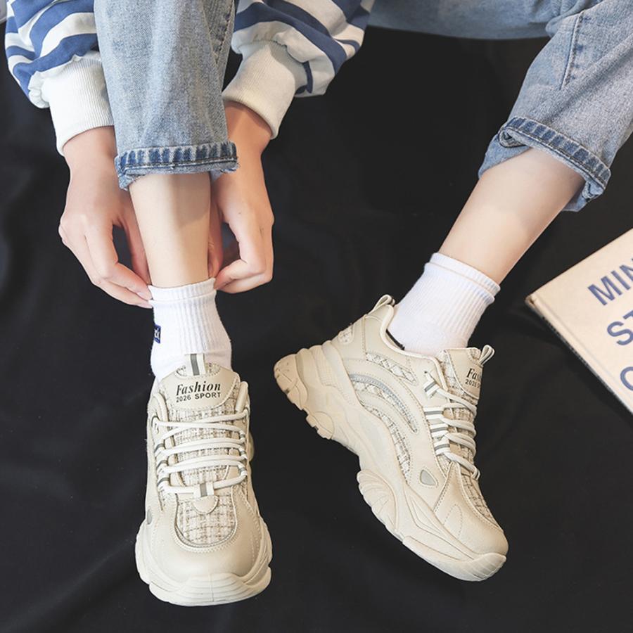 シューズ | ダッドスニーカー レディース 韓国風厚底