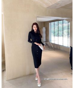 タイト | セクシーワンピース 二次会ワンピース 上品 高級感 ワンピース 長袖 タイトワンピース スリム 美ライン 通勤 結婚式 オフィス お呼ばれワンピース フォーマル