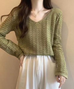 透かし編みトップス | 透かし編みニット メッシュニット 春秋冬